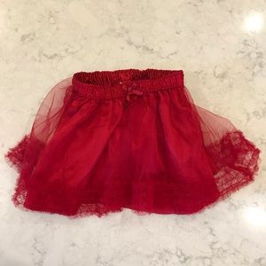 Red Tulle Skirt- size 2T